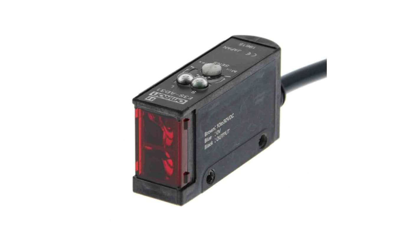 Rs-Online Sensore fotoelettrico Rettangolare Omron a diffusione rilevamento 100 mm uscita PNP
