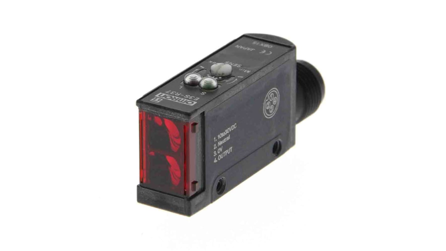 Rs-Online Sensore fotoelettrico Rettangolare Omron a retroriflessione rilevamento 100 mm → 300 mm uscita PNP