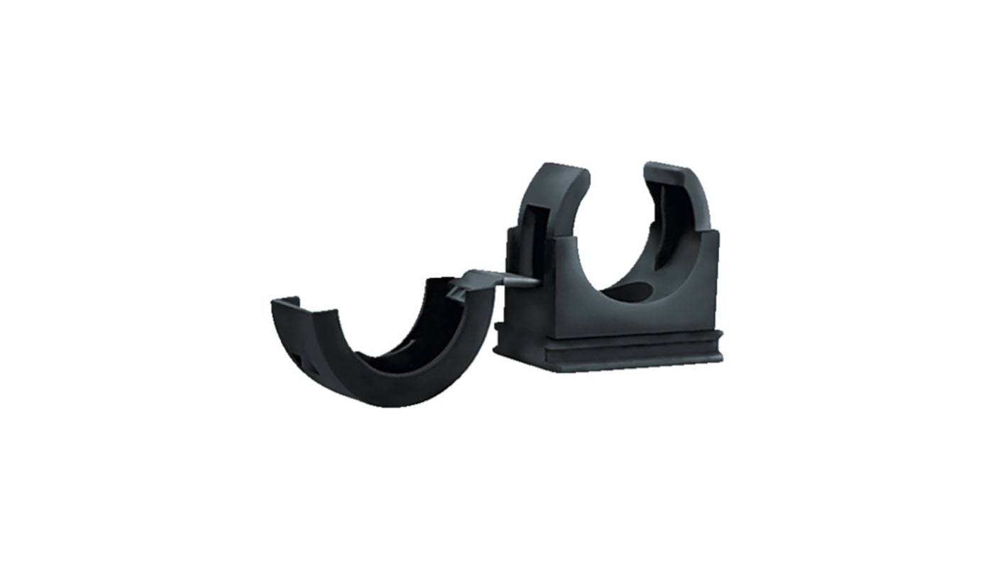 HellermannTyton, Cable Clip, 20mm Nominal Size, M6, Polyamide 6.6 (PA66), Black