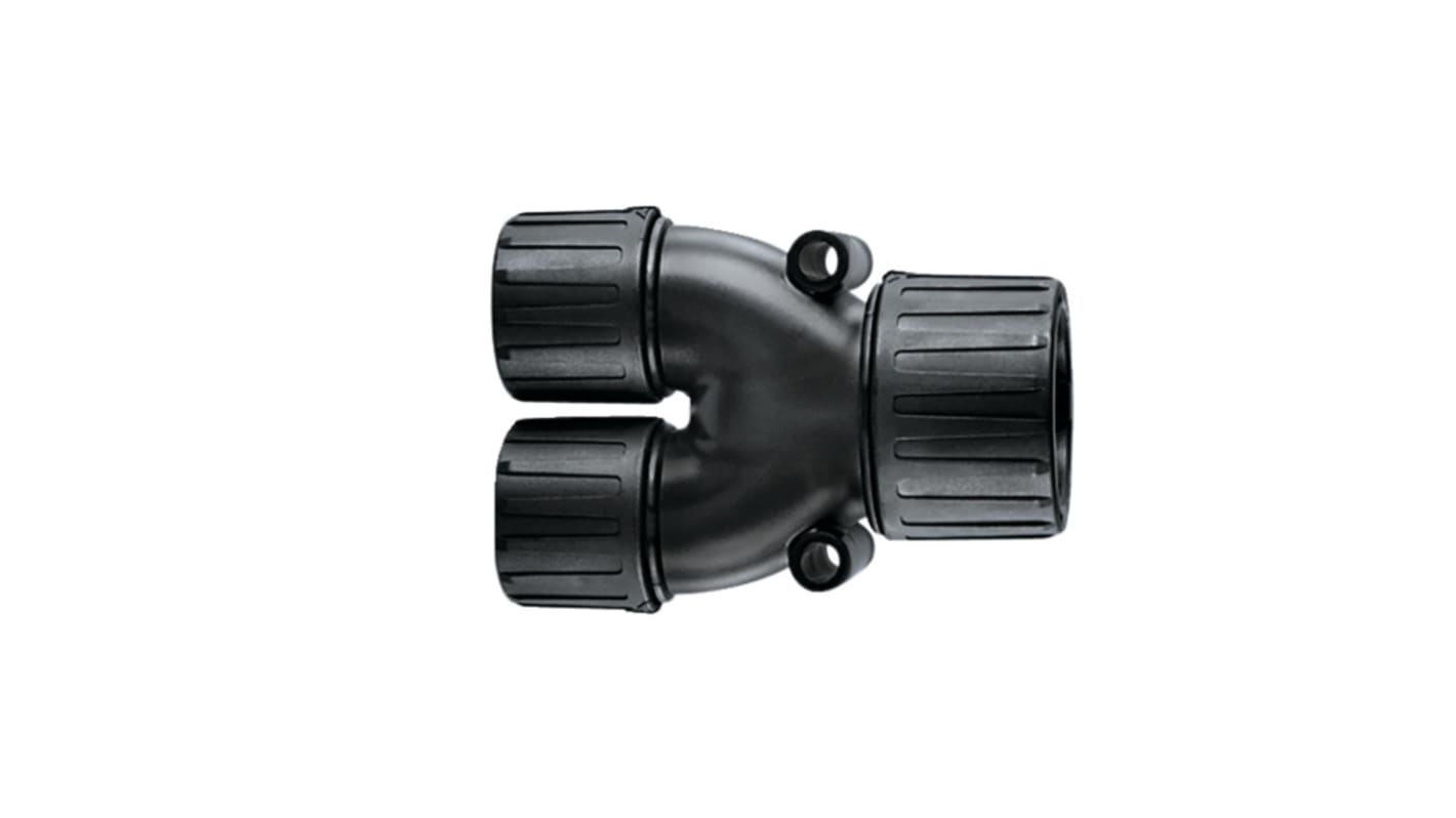 Raccordo portacavi HellermannTyton 166-25802 HG21-Y16-PA66/TPE-BK HelaGuard in Poliammide 6.6 (PA66), Nero, filetto M5,