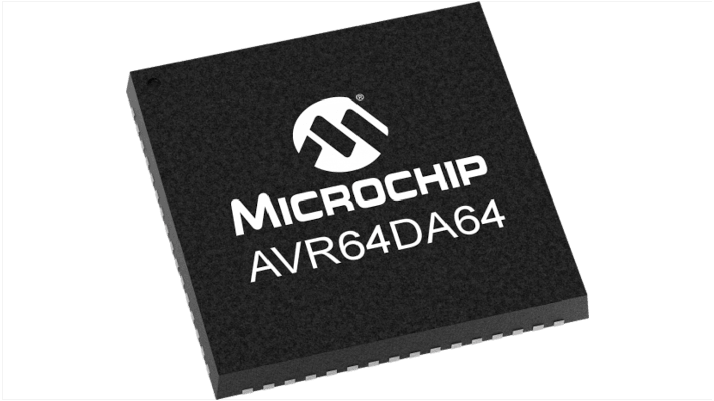 Mikrokontroler Microchip AVR® DA VQFN 64-pinowy Montaż powierzchniowy AVR 64 kB 8bit 24MHz Flash