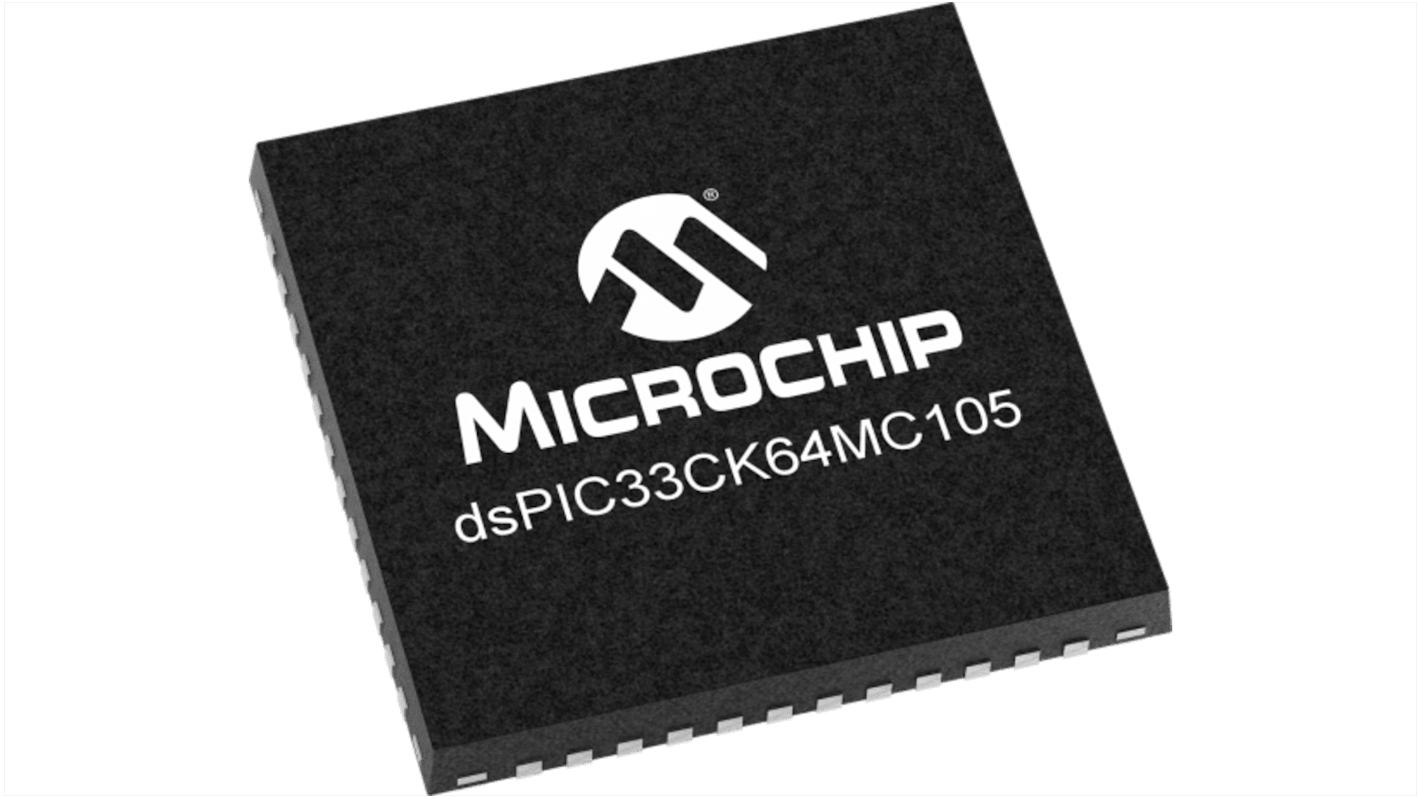 Microchip dsPIC33CK64MC10X Digitaler Signalprozessor 16bit 100MHz 8 KB 64 KB Flash UQFN/TQFP 48-Pin