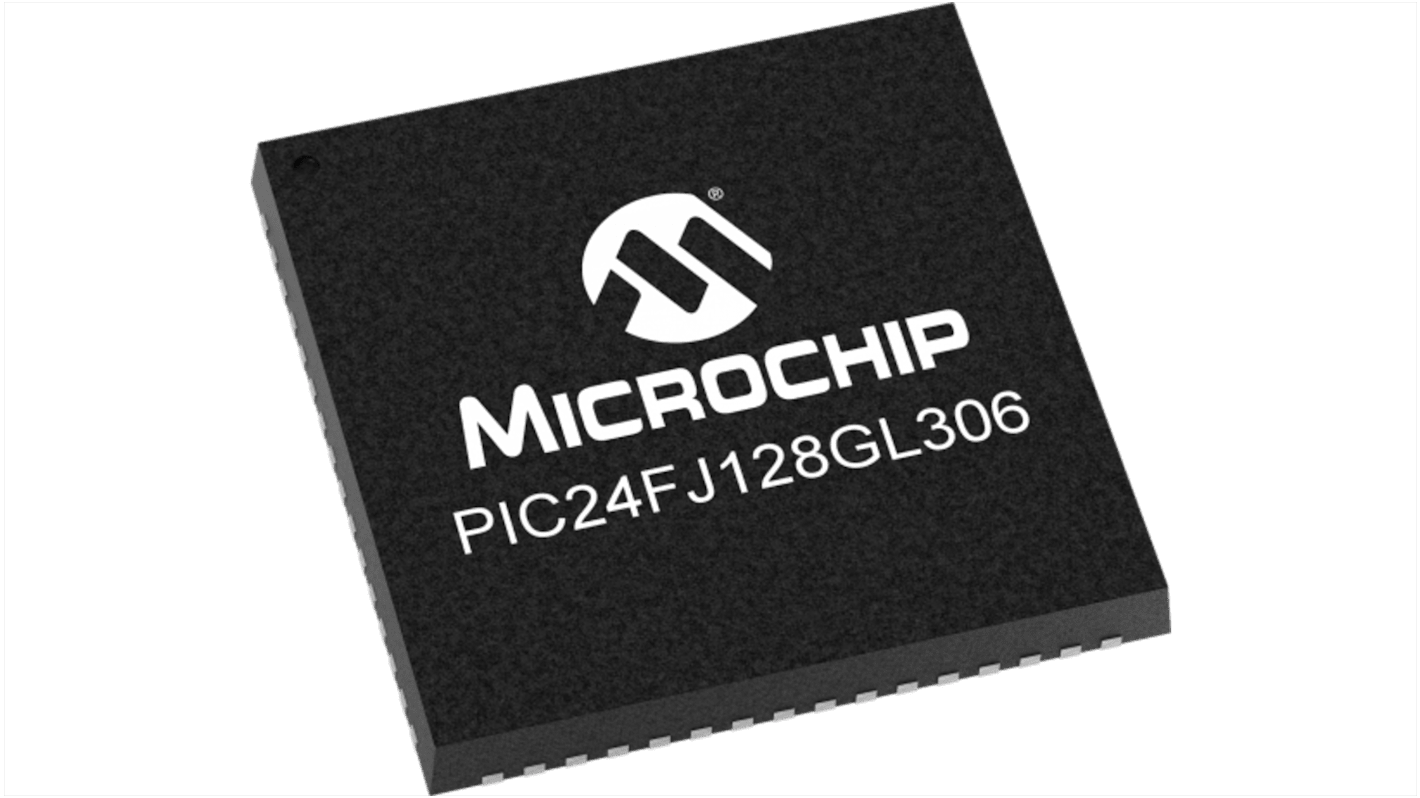 Microcontrolador Microchip PIC24FJ128GL306-I/PT, núcleo PIC de 16bit, 32MHZ, TQFP de 64 pines