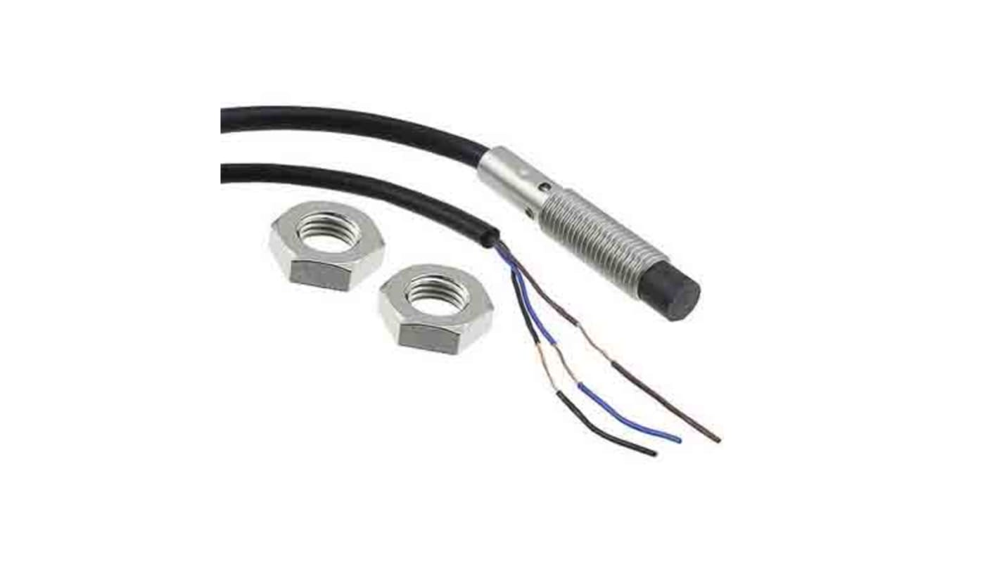 Omron Inductive Barrel-Style Proximity Sensor, M8 x 1, 2 mm Detection, PNP Normally Open Output, 10 → 30 V dc,