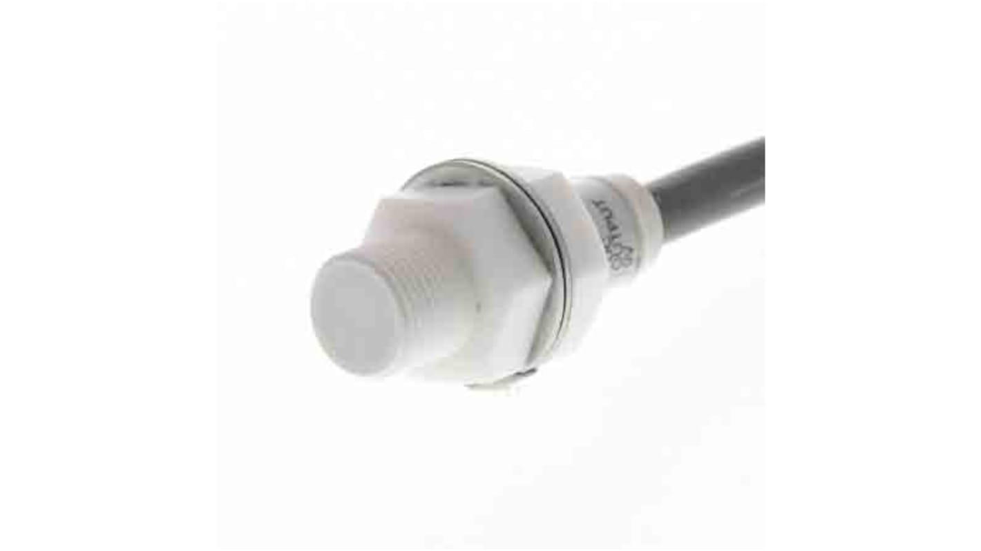 Omron Barrel-Style Proximity Sensor, M12 x 1, 2 mm Detection, PNP Normally Open Output, 12 → 24 V dc, IP67