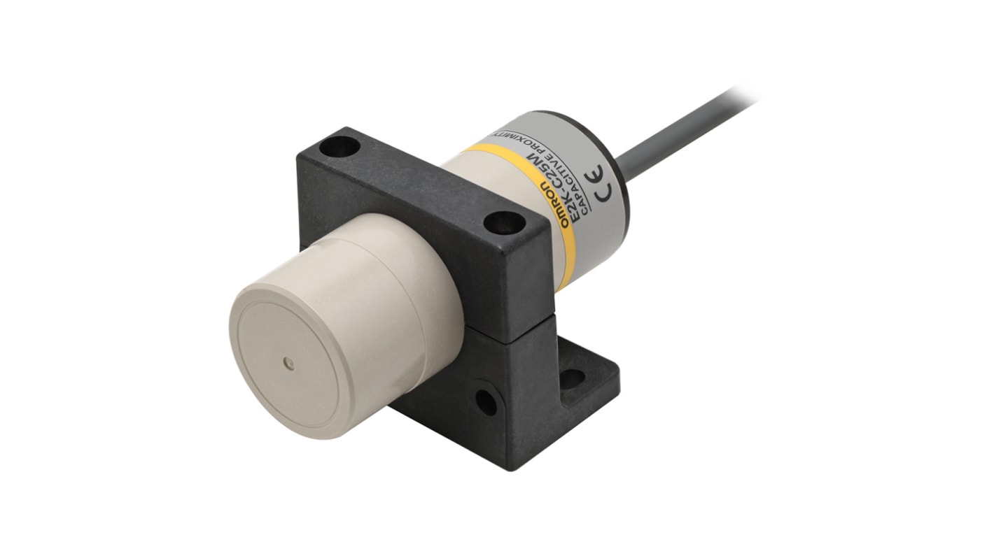 Omron Capacitive Smooth Barrel Proximity Sensor, 25 mm Detection, NPN NO, 12 → 24 V dc