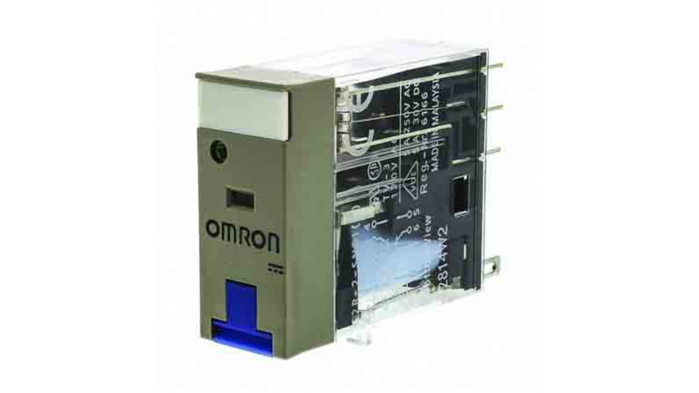 Omron Plug In Non-Latching Relay, 48V dc Coil, 5A Switching Current, DPDT