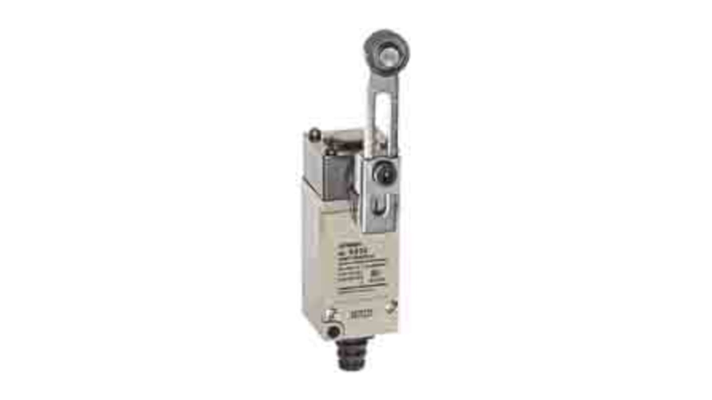 Omron HL-5000 Series Adjustable Roller Lever Limit Switch, 1NC/1NO, IP65, 250V ac Max, 5A Max