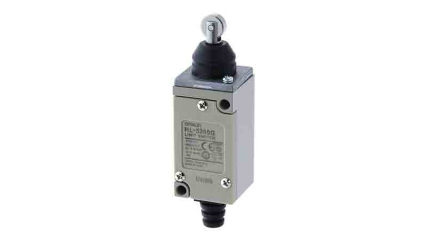 Omron HL-5000 Series Roller Plunger Limit Switch, 1NC/1NO, IP65, 5A Max