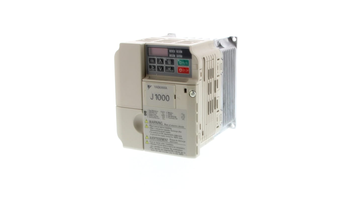 Variador de frecuencia Omron serie J1000, 0,75 kW, 400 V ac, 3 fases, 2,1 A, 400Hz, IP20, Modbus