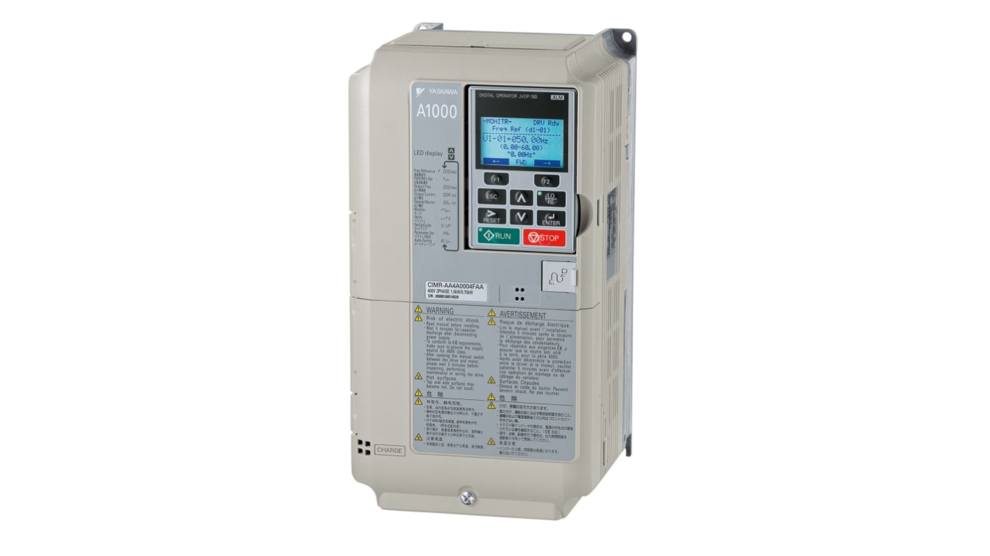 Variateur de fréquence Omron CIMR-A, 110 kW 400 V c.a. 3 phases, 208 A, 400Hz