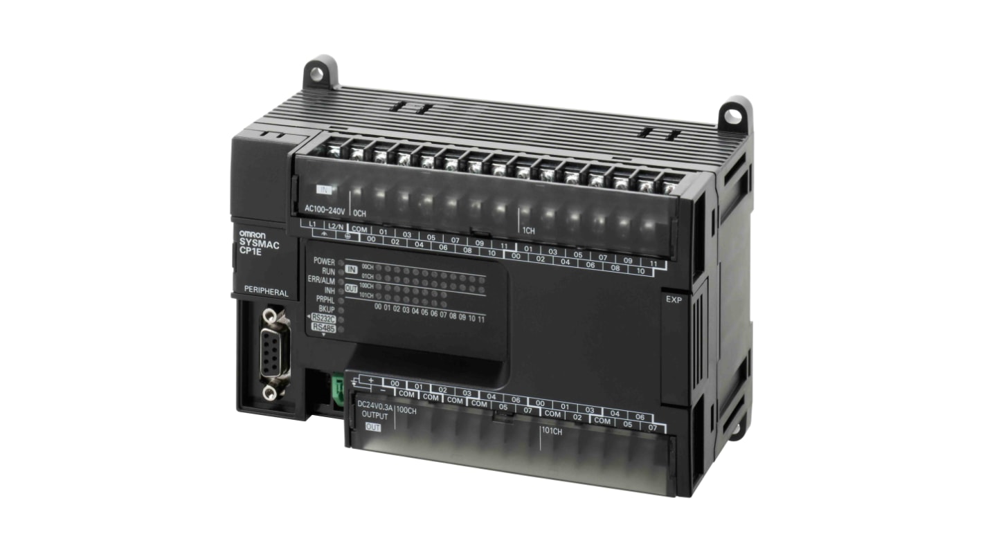 Omron CP1E Series PLC CPU for Use with CP Series, 24-Input