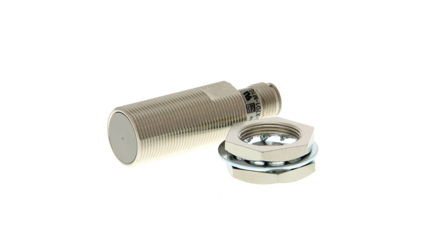 Rs-Online Sensore di prossimità Cilindro filettato Omron M18 rilevamento 7 mm 10 → 30 V c.c