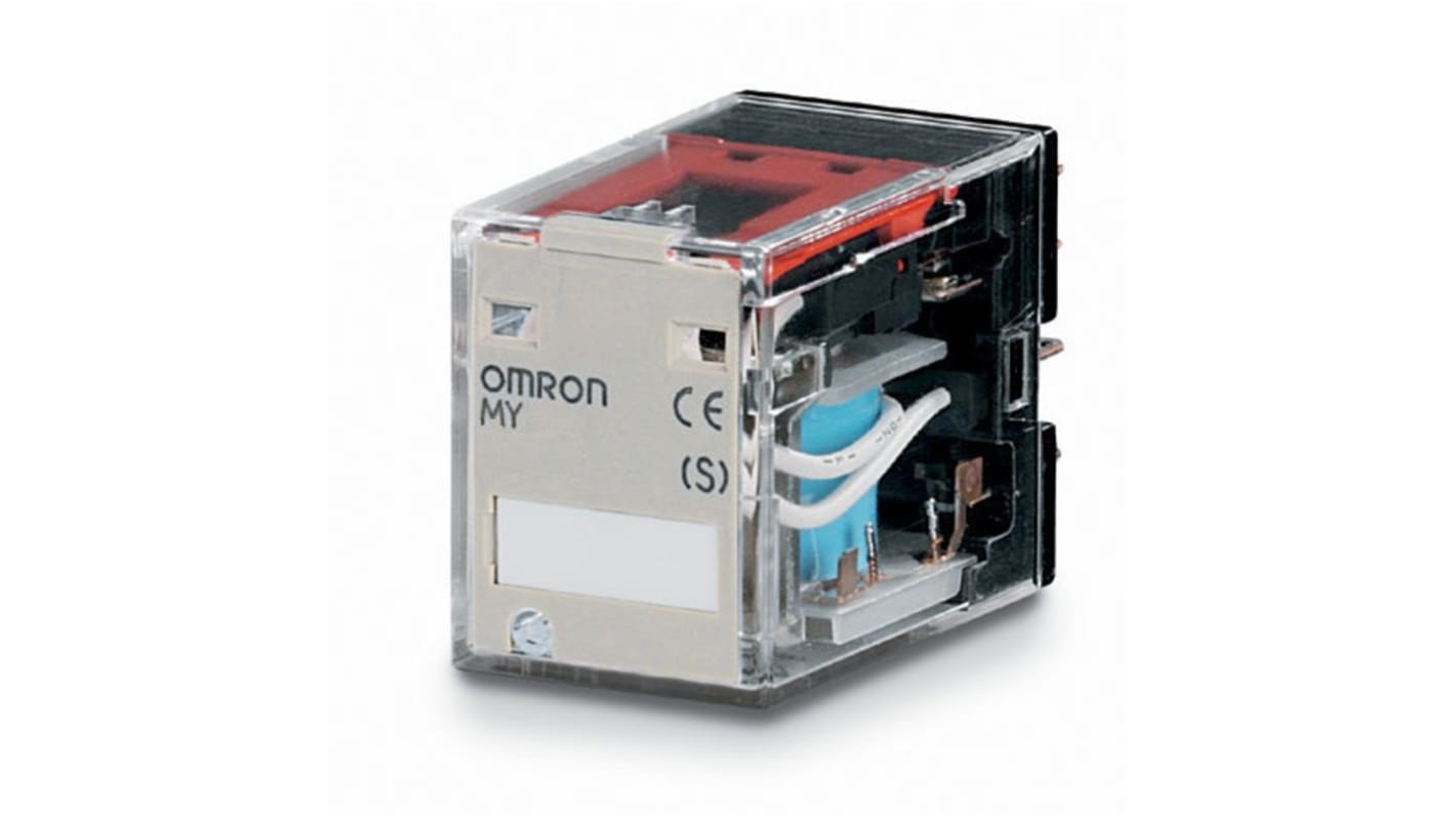 Omron リレー 6V dc, 4c接点 プラグイン タイプ