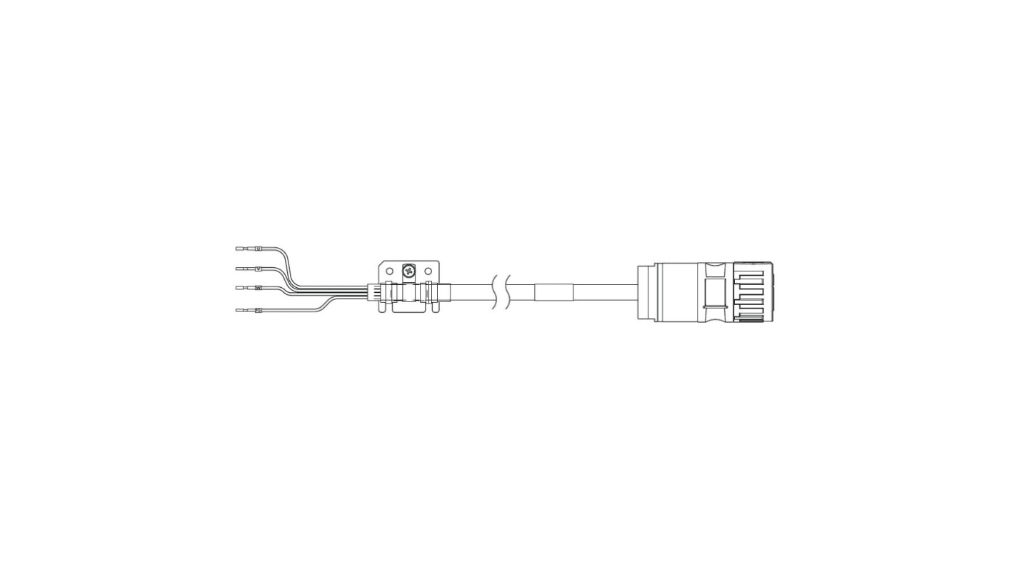 Cable Omron, long. 3m, para usar con Servomotores de 400 V R88M-