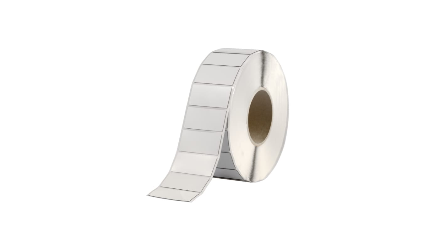 HellermannTyton Helatag 1220 White Label Roll, 13mm Width, 7mm Height, 1000 Qty