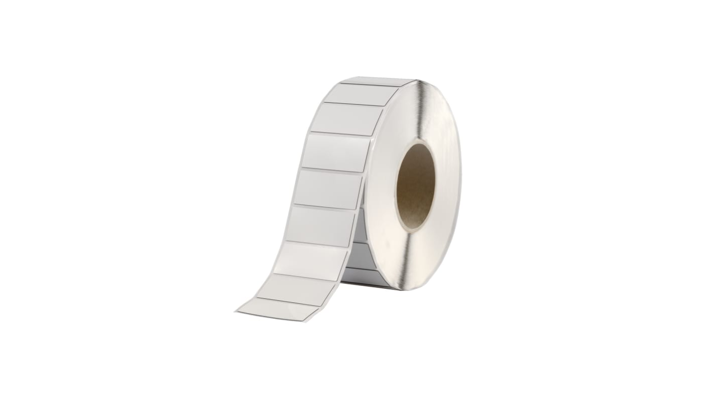 HellermannTyton Helatag 1220 White Label Roll, 90mm Width, 45mm Height, 1000 Qty