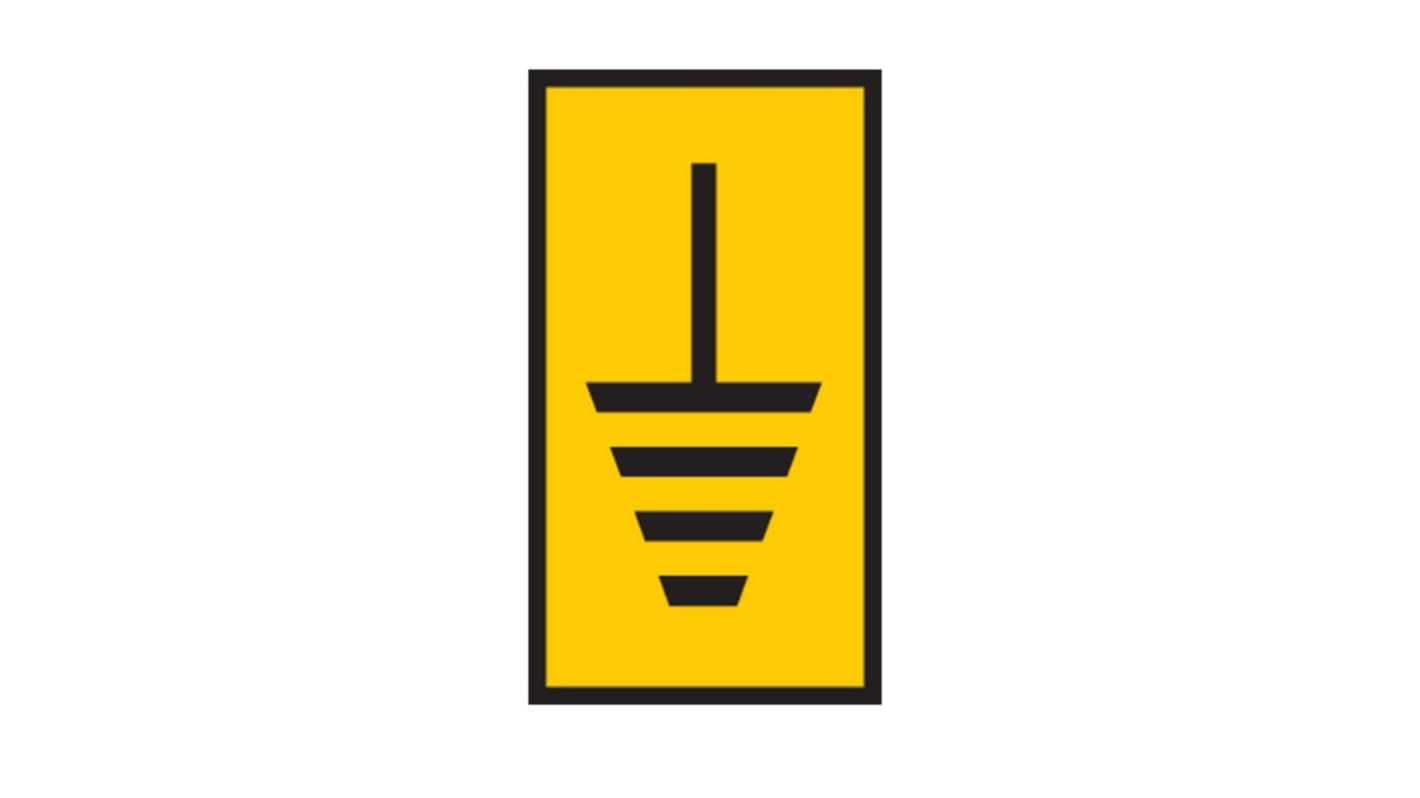 HellermannTyton WIC Snap On Clip On Cable Marker, Yellow, Pre-printed "ERDE", 2 → 2.8mm Cable, for Cables and