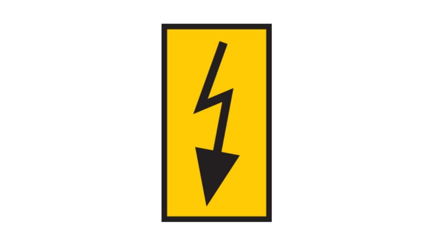 HellermannTyton WIC Snap On Clip On Cable Marker, Yellow, Pre-printed "LIGHTING", 2 → 2.8mm Cable, for Cables