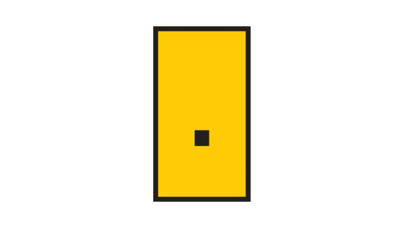 HellermannTyton WIC Snap On Clip On Cable Marker, Yellow, Pre-printed ".", 4.3 → 5.3mm Cable, 561-03744
