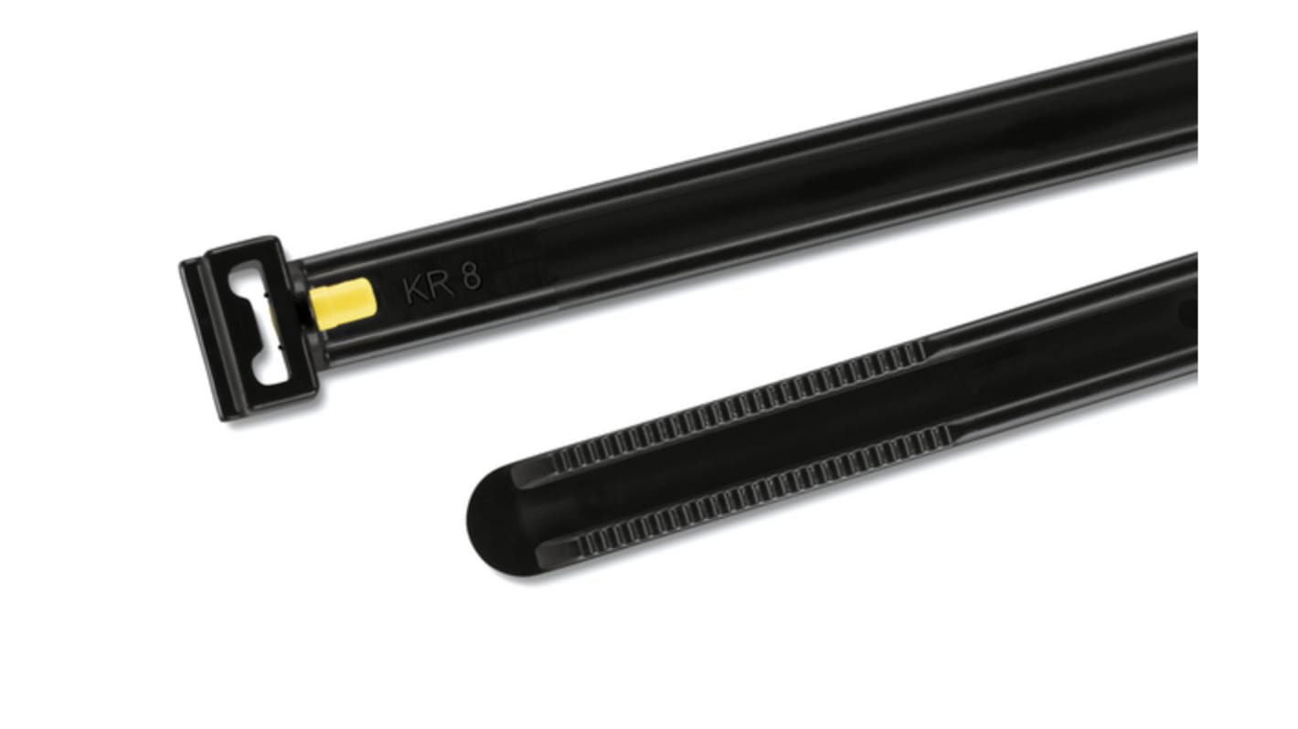 HellermannTyton 結束バンド, 360mm x 6.1 mm, ナチュラル, ポリアミド6.6 (PA66), 121-63555 KR6/35-PA66HS-NA