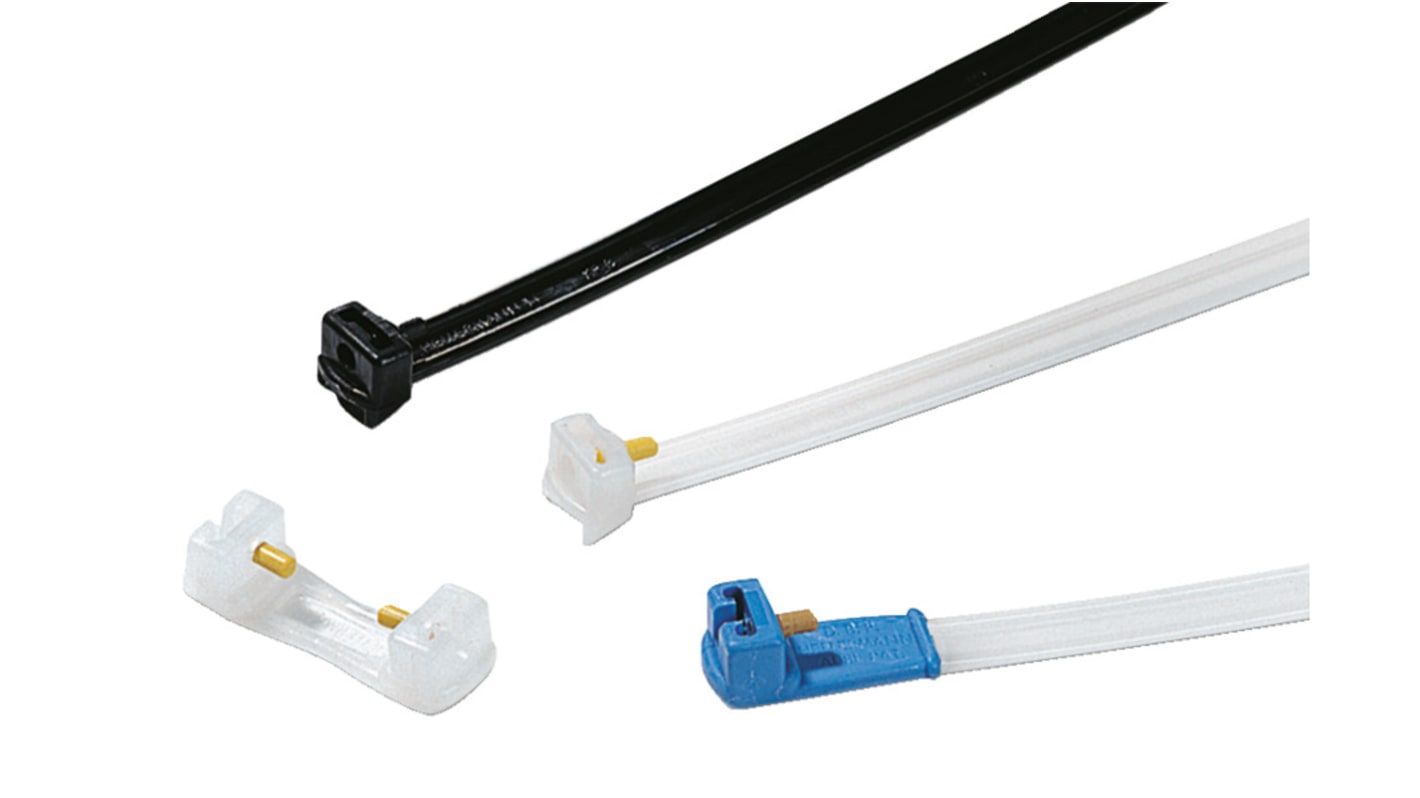 HellermannTyton Cable Tie, Releasable, 337mm x 8 mm, Black Polyamide 12