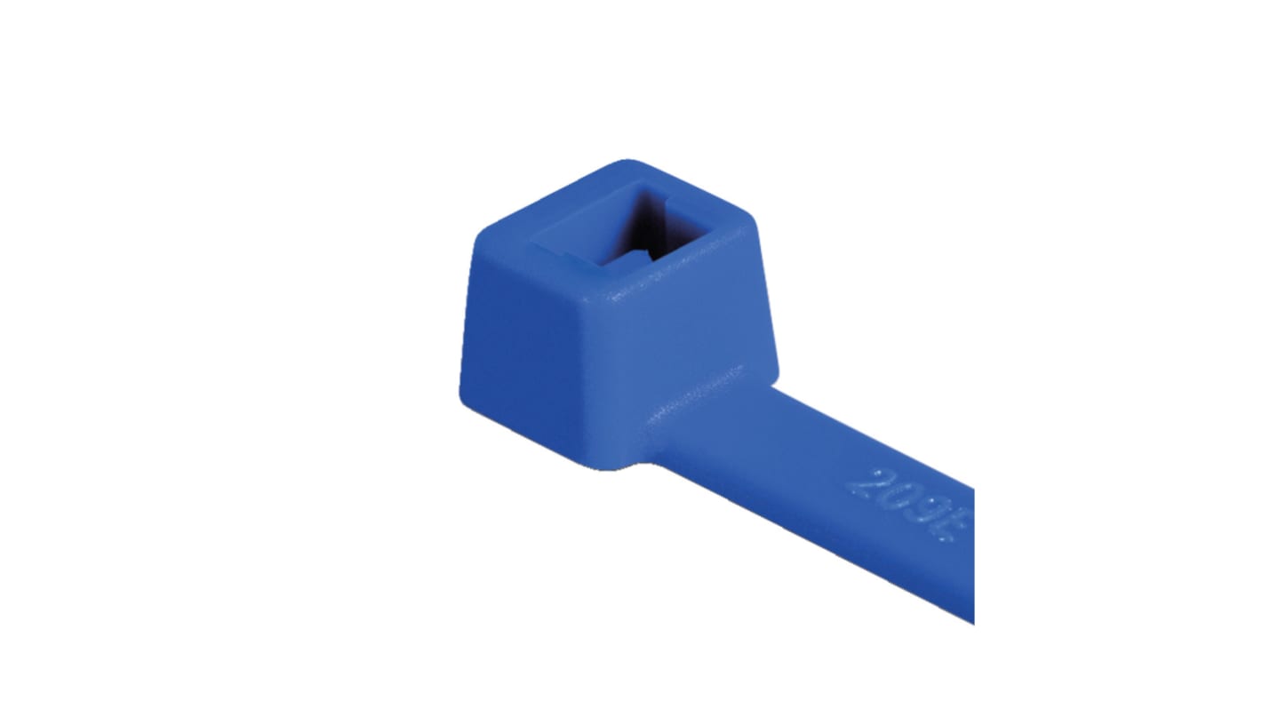 HellermannTyton Cable Tie, Releasable, 365mm x 7.6 mm, Blue Polyamide 6.6 (PA66)