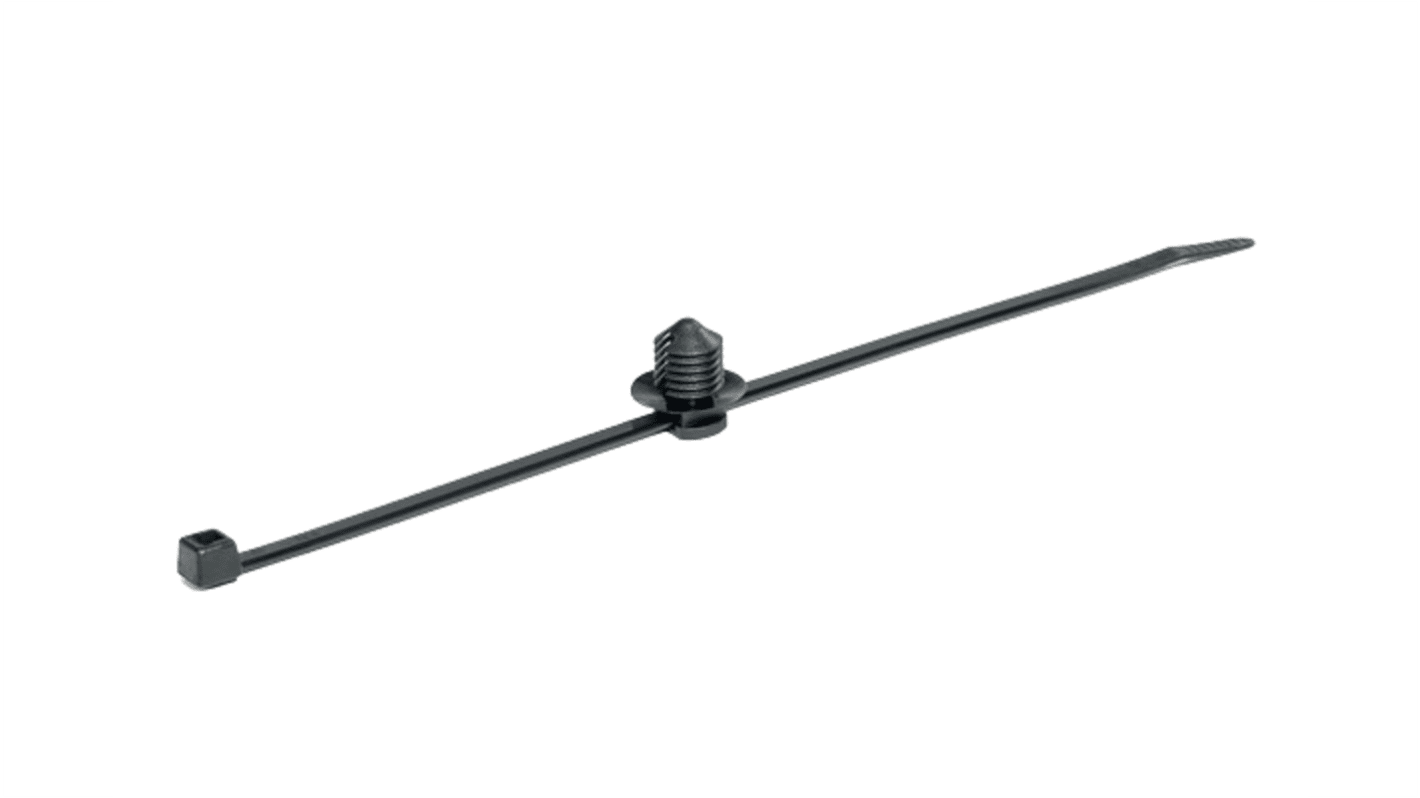 HellermannTyton T50RFT10 Polyamid 6.6 (PA66) Kabelbinder Kabelbinder Schwarz 4,6 mm x 200mm, 500 Stück