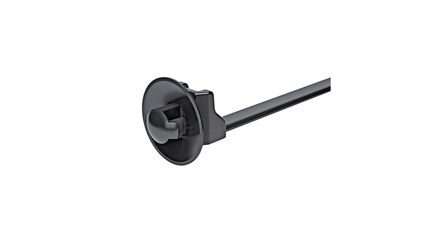 HellermannTyton Cable Tie, Releasable, 156mm x 4.6 mm, Black PA 6.6 Heatstabilised