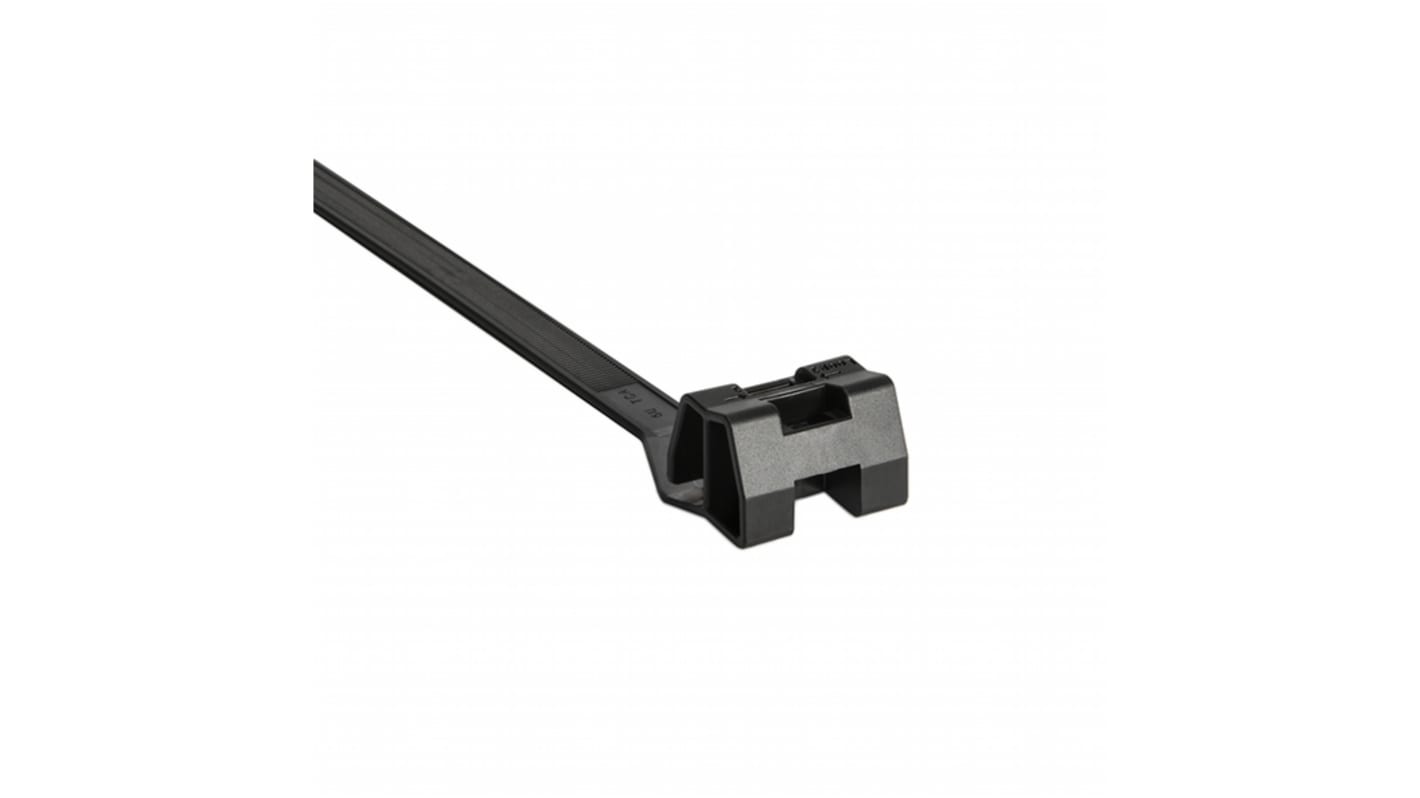 HellermannTyton Cable Tie, Releasable, 420mm x 12.7 mm, Black Polyamide 6.6 (PA66)