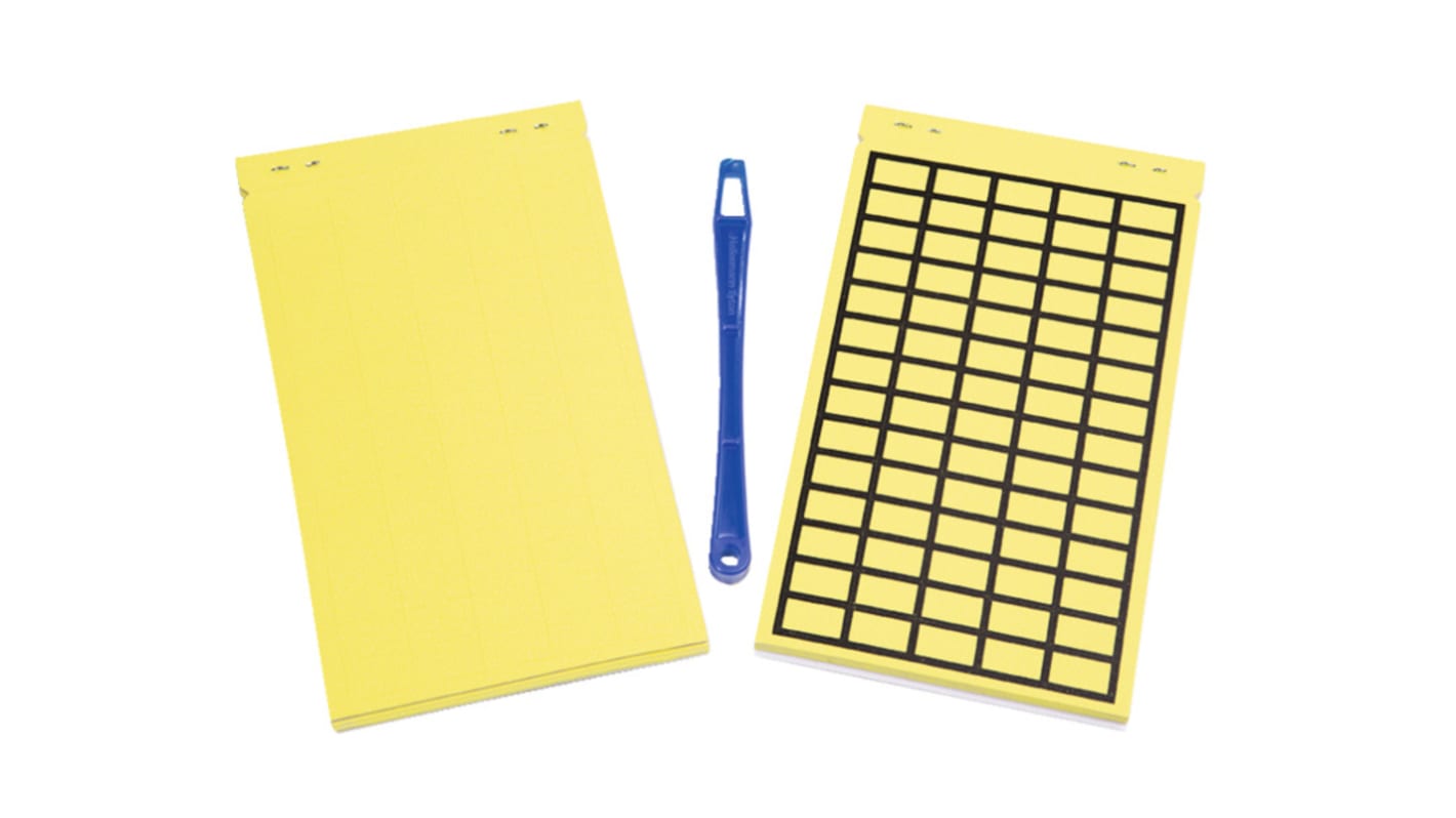 HellermannTyton HELASIGN Rubber Adhesive Cable Marker, Yellow, 598-12427 TAG124B-270-YE-270-YE