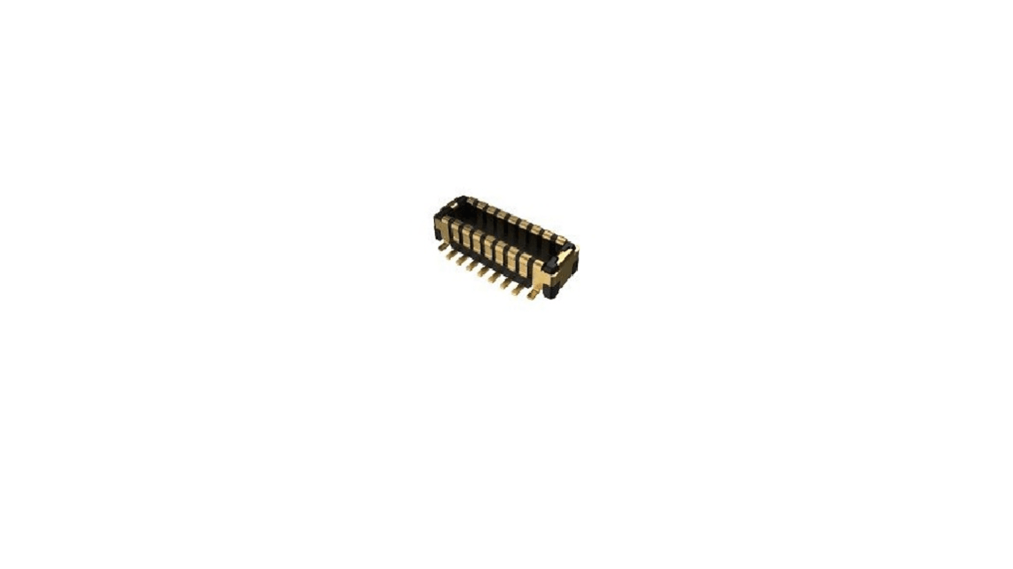 Conector hembra para PCB Amphenol ICC serie Amphenol 101R014FB110, de 14 vías en 2 filas, paso 0.35mm, Montaje