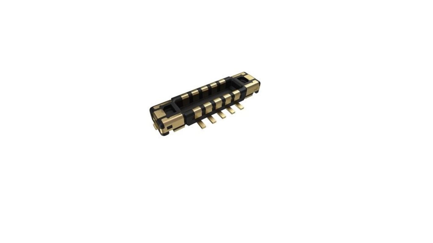 Amphenol Communications Solutions 101 Leiterplatten-Stiftleiste Vertikal, 10-polig / 2-reihig, Raster 0.35mm, Ummantelt