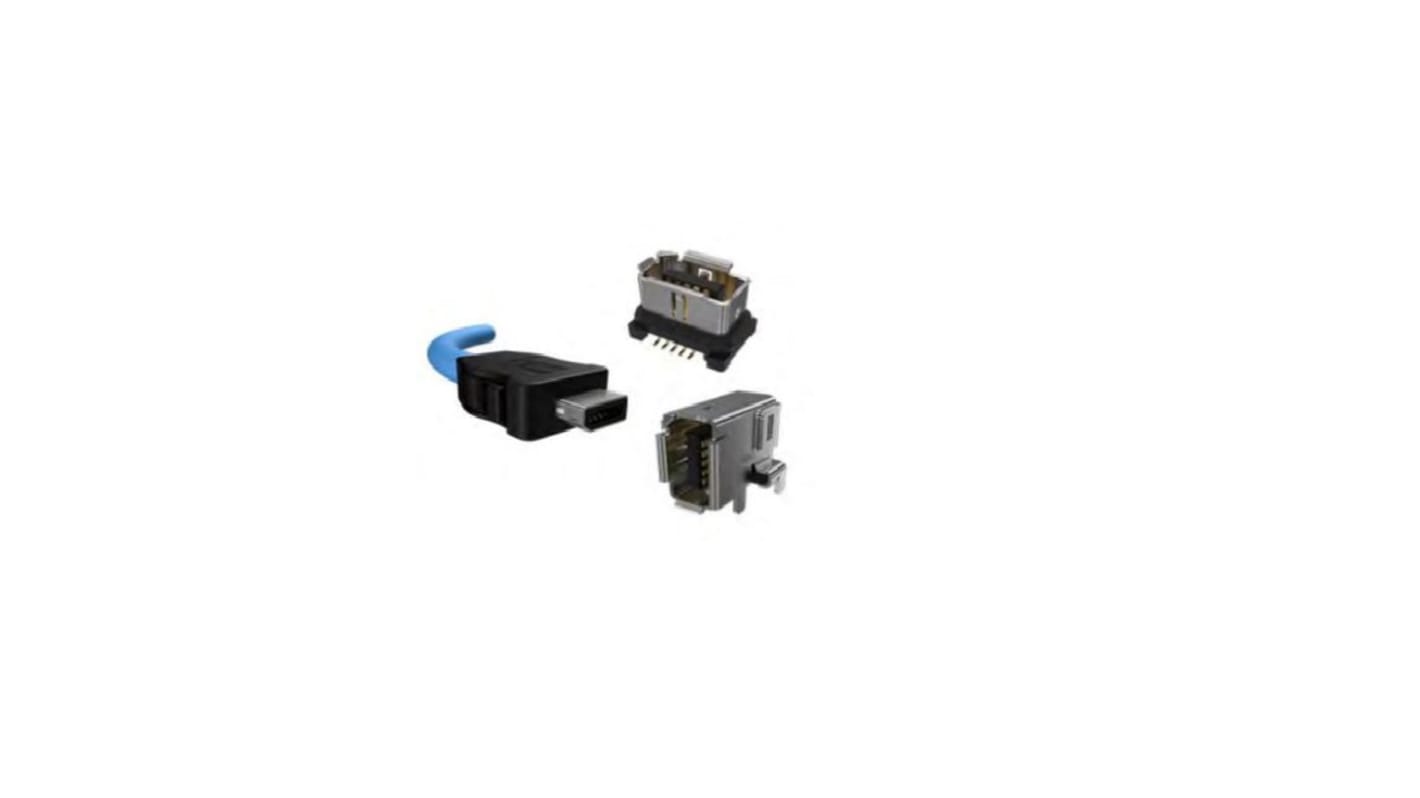 Amphenol Communications SolutionsIX Series, 1m Cat6a, Blue ix Industrial to Unterminated, Terminated