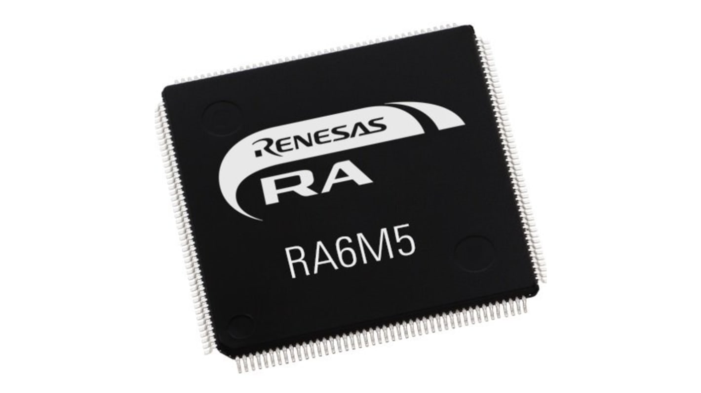Microcontrôleur, 32bit, 512 Ko RAM, 2,048 Mo, 512 ko, 200MHz, QFP 176, série RA6M5