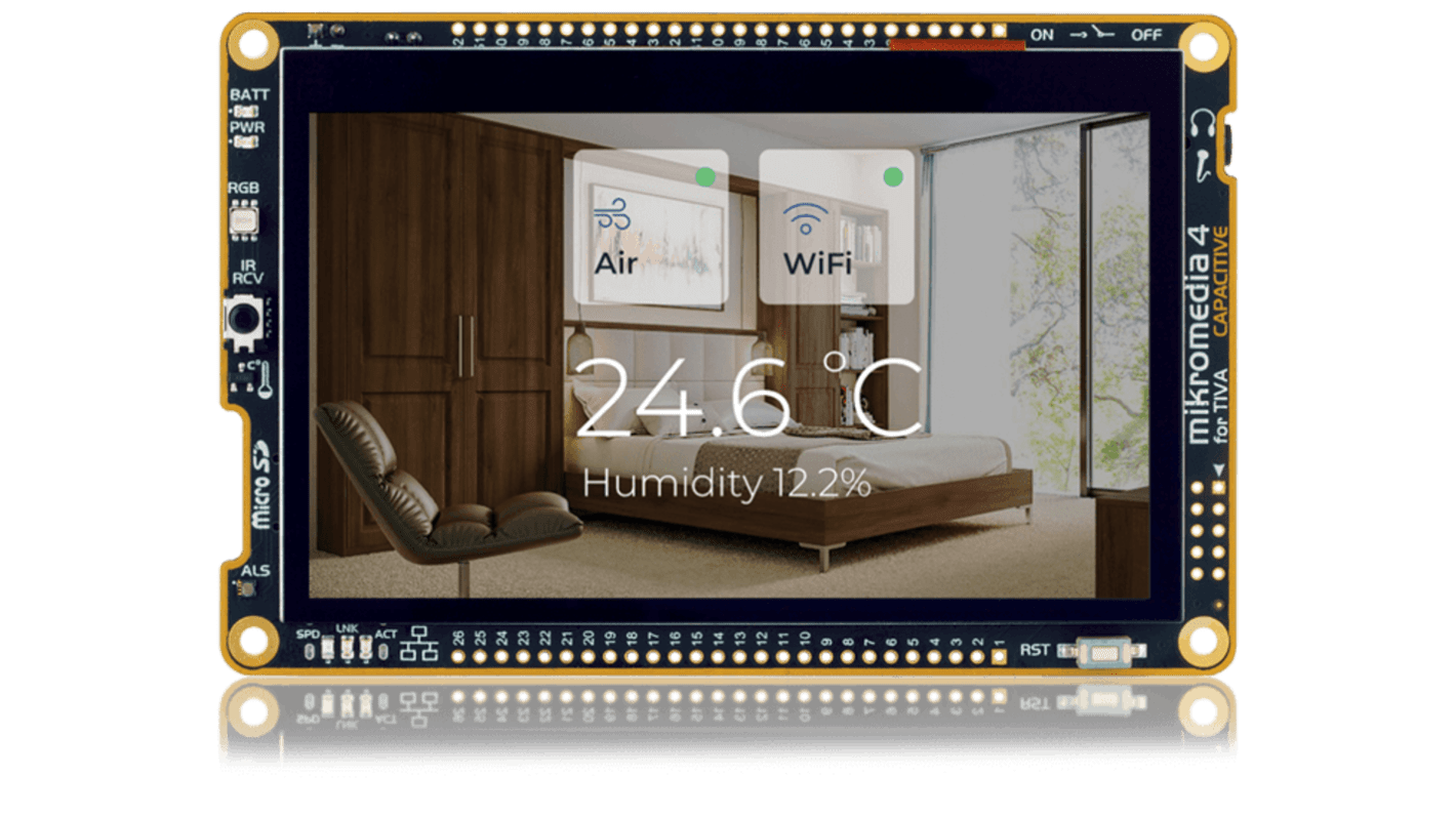 MikroElektronika 4.3in 液晶屏, 分辨率480 x 272pixels