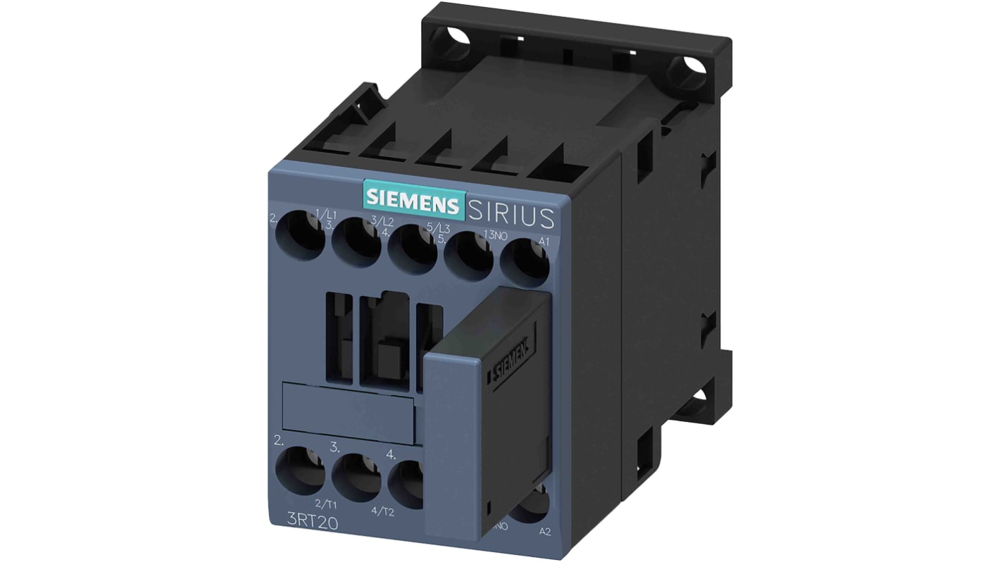 Siemens SIRIUS 3RT Size S00, 3RT2 Contactor, 24 V dc Coil, 3-Pole, 7 A, 3 kW, 1NO