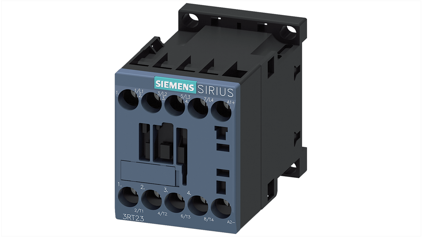 Siemens SIRIUS Leistungsschütz 220 V dc-Spule, 4 -polig / 22 A 5,5 kW 2 Öffner + 2 Schließer Umkehrend