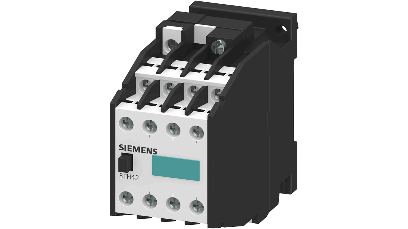 Contattore Reversibile Siemens, 8 poli, 4NC + 4NO, 6 A, bobina 48 → 58 V c.a.