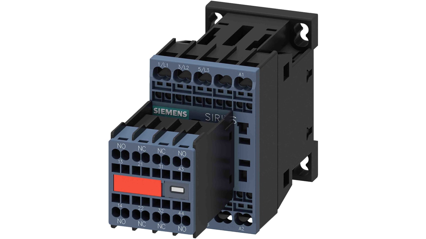 Stycznik 400 V Siemens styki: 3 3 kW 7 A 2NO+2NC 3RT2015-2AP04-3MA0