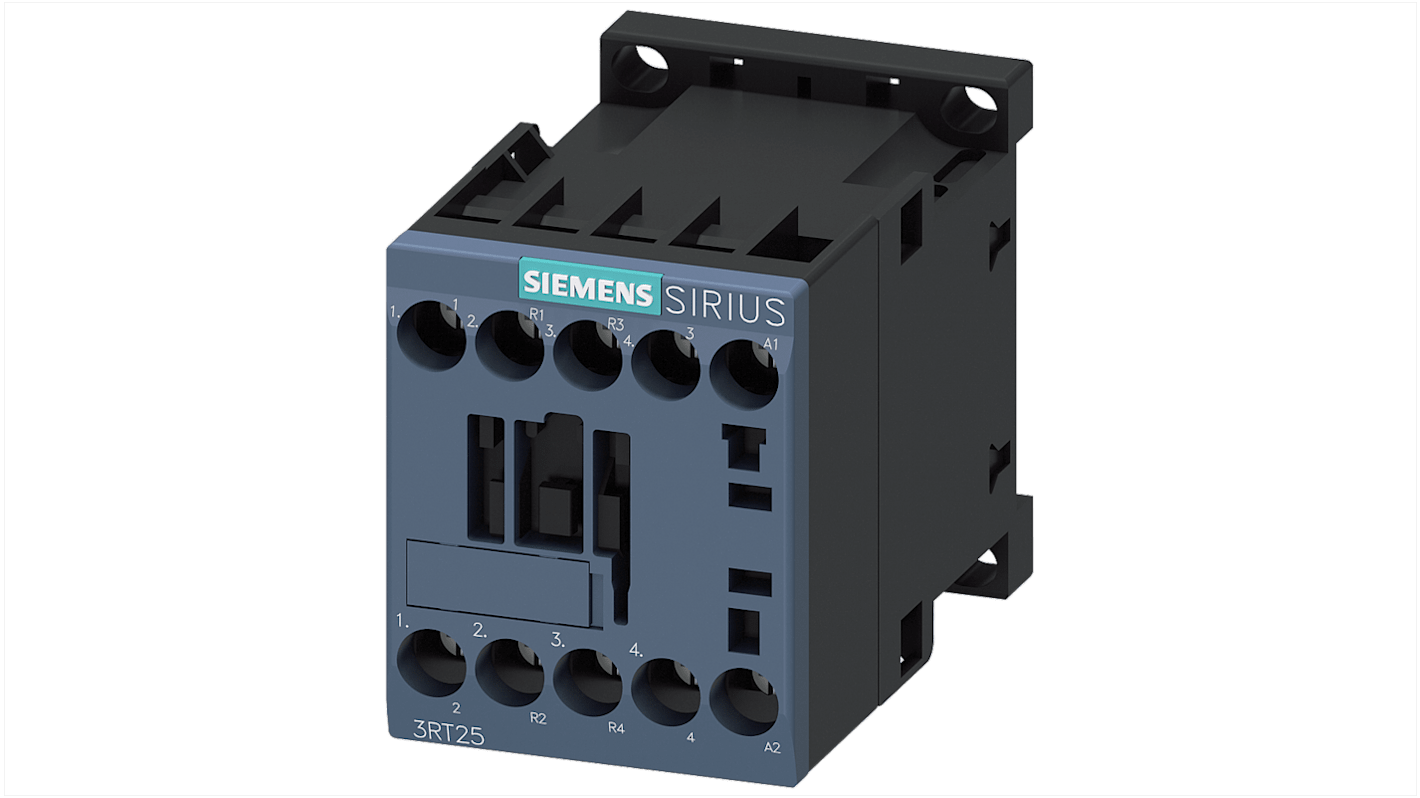 Siemens SIRIUS 3RT Size S00, 3RT25 Contactor, 110 V ac Coil, 4-Pole, 16 A, 7.5 kW, 2NO + 2NC