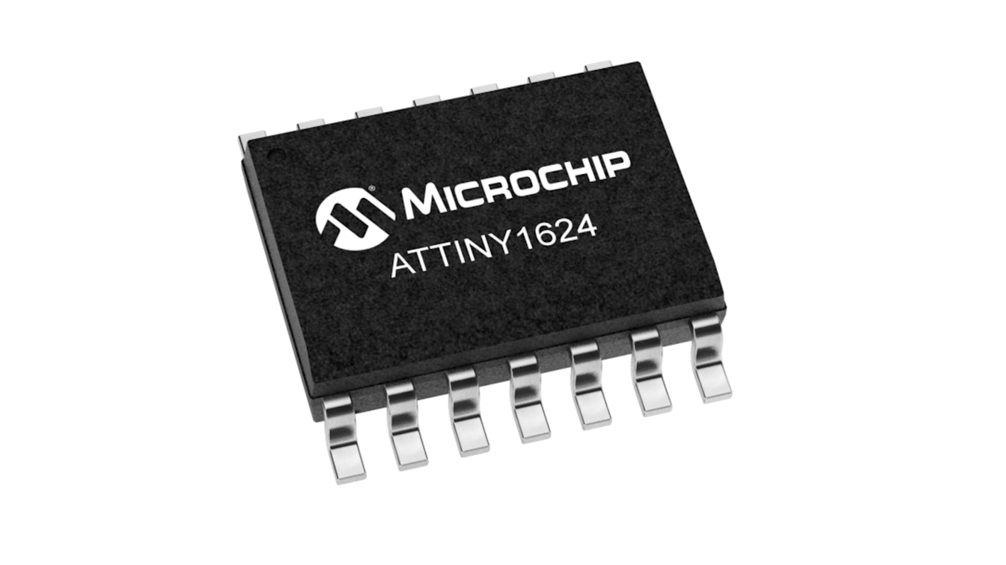 Mikrokontroler Microchip ATtiny1624 SOIC 14-pinowy Montaż powierzchniowy AVR 16 kB 8bit 20MHz Flash