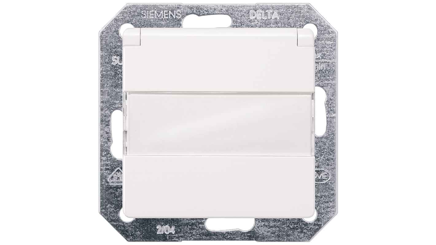 Siemens White 1 Gang Plug Socket, 16A, Indoor Use