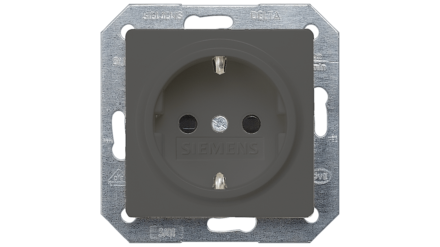 Siemens 1 Gang Plug Socket, 16A, Indoor Use