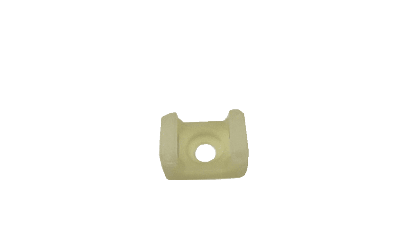 RS PRO Natural Cable Tie Mount 10 mm x 15mm, 5.1mm Max. Cable Tie Width