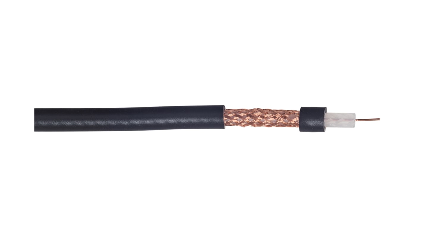 RS PRO, 100m, Solid Coaxial, Unterminated75 Ω