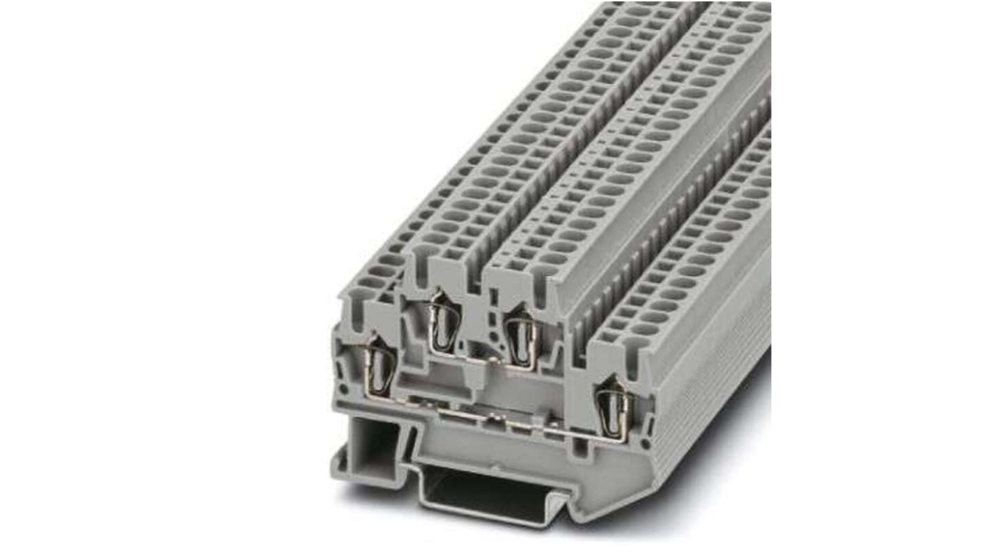 Phoenix Contact 3035519 5, STTB 2 Series Grey, 0.08 → 4mm², Spring Cage Termination