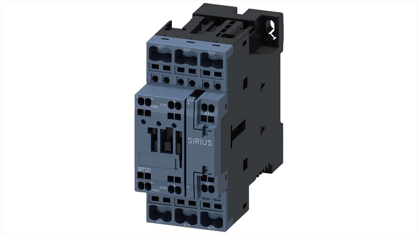 Siemens SIRIUS Leistungsschütz 24 V dc-Spule, 3 -polig / 9 A 4 kW 1 Schließer, 1 Öffner