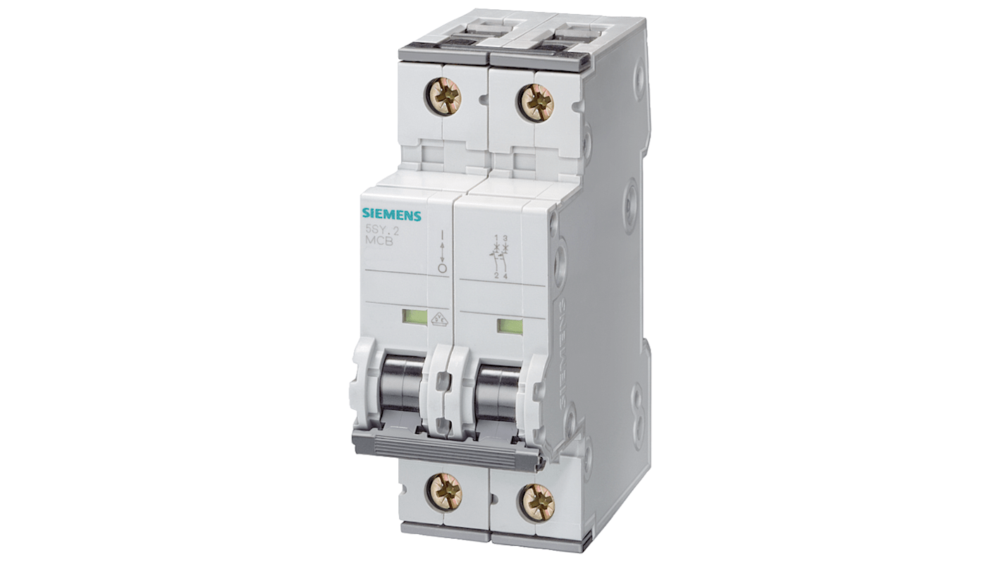 Siemens 5SY4 MCB Leitungsschutzschalter Typ B, Pol 1P+N 13A, Abschaltvermögen 10 kA SENTRON DIN-Schienen-Montage