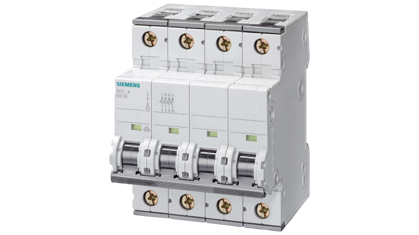 Siemens SENTRON 5SY4 MCB, 3+N, 10A Curve B